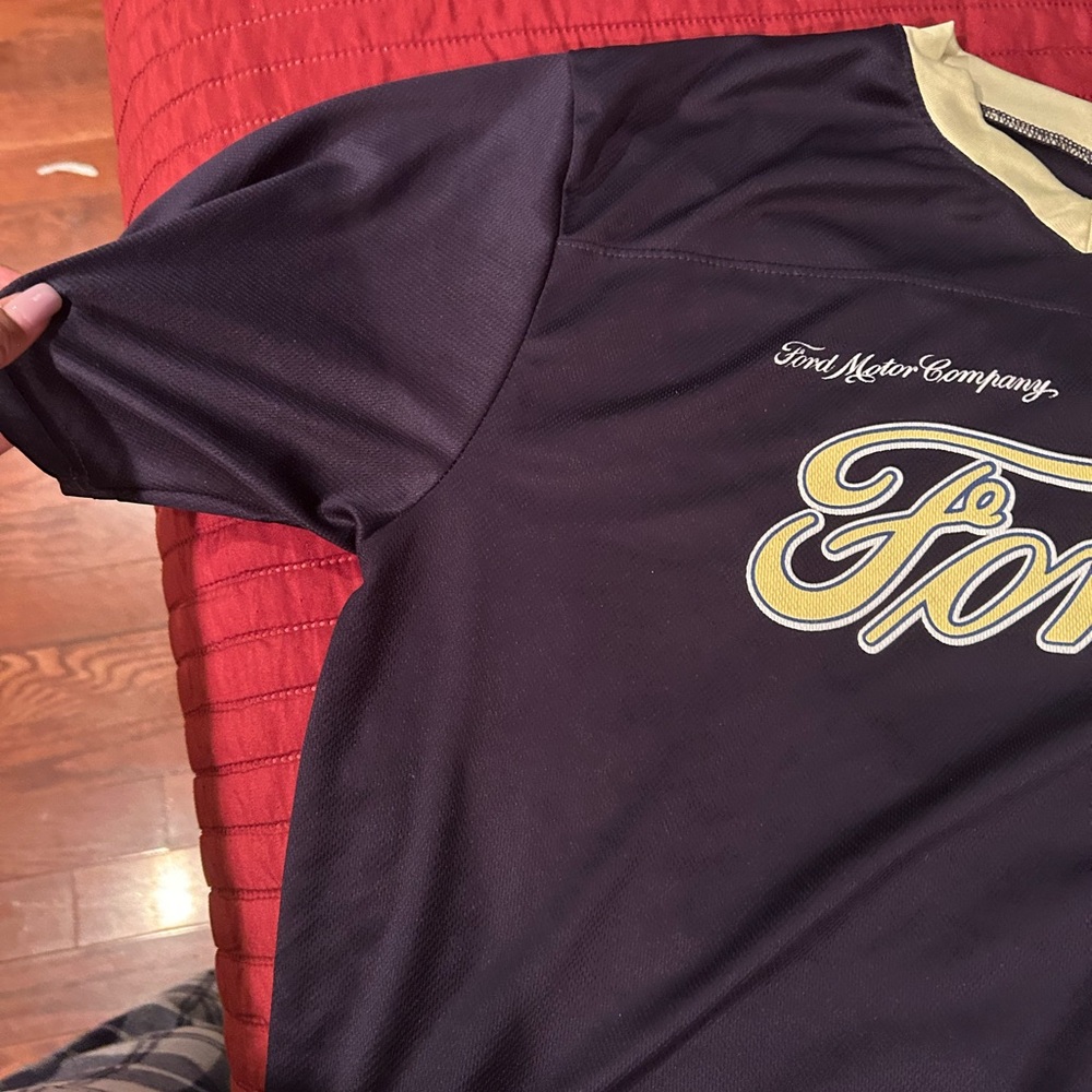 Ford Men's Black and Gold Jersey